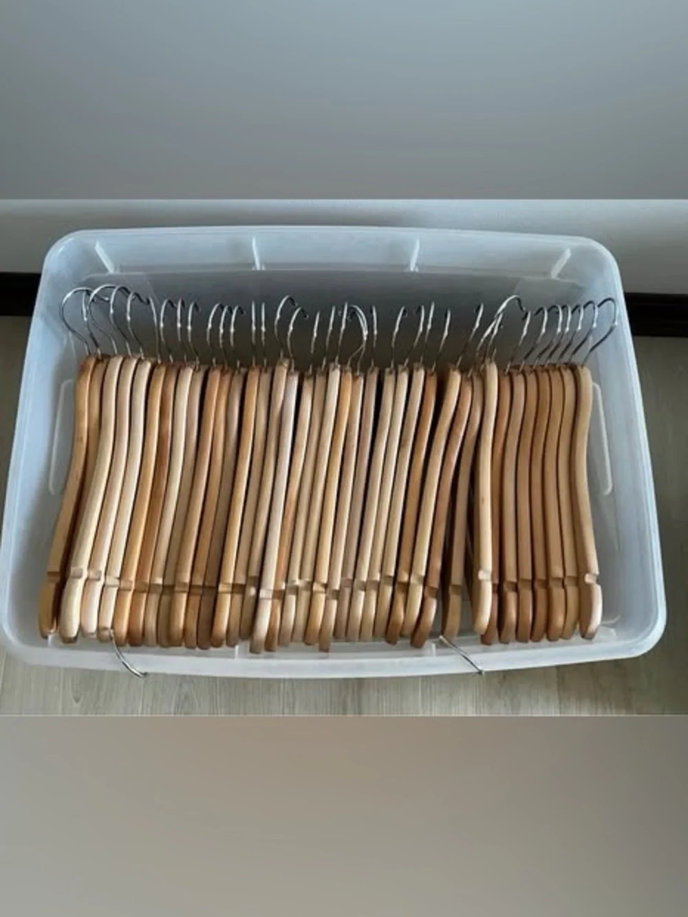 Wooden Suit Hangers - Natural Wood (Set)